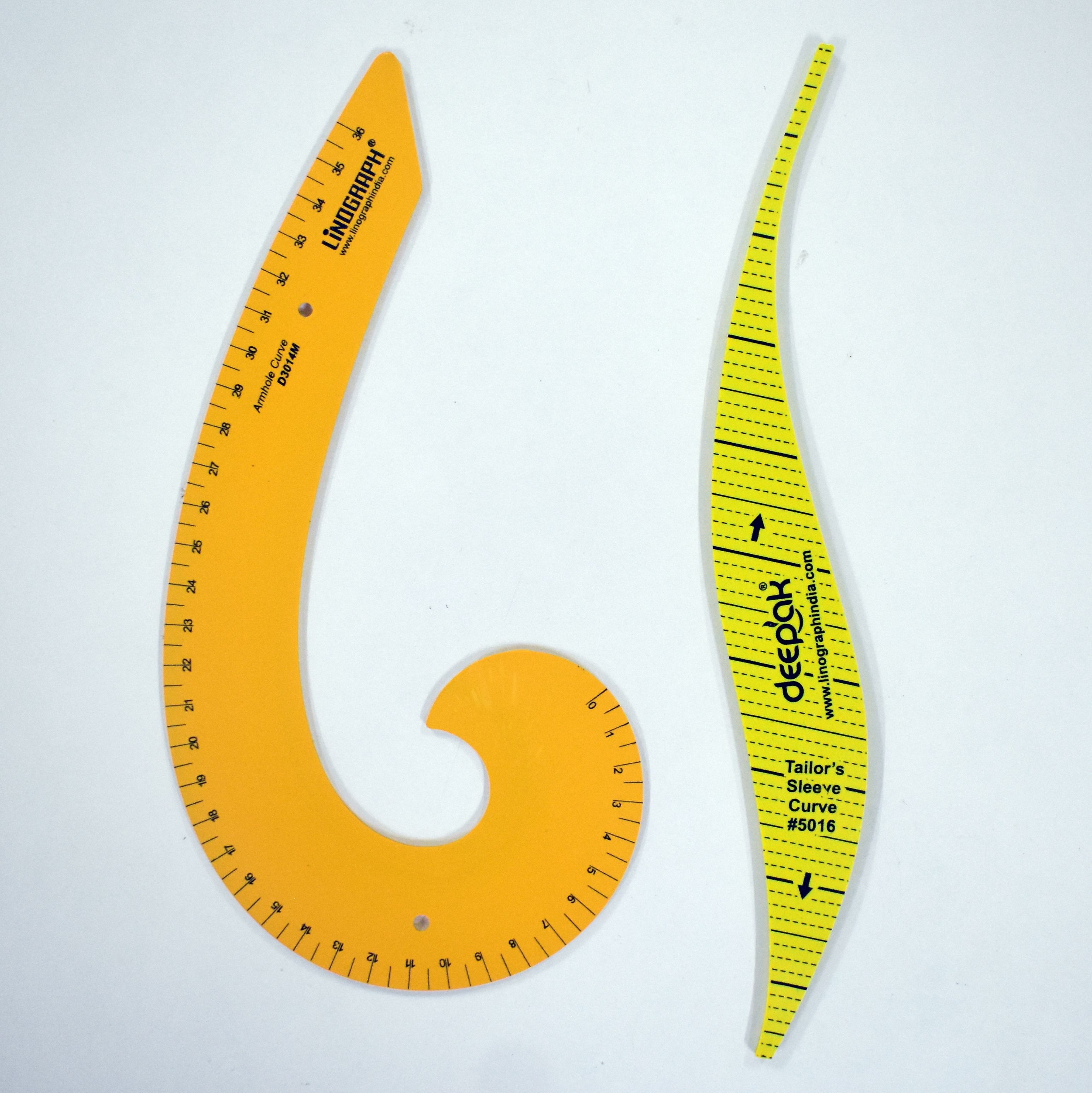 prabhas designs Hard Yellow French Curve and arm hole curve combo 2pcs Drafting Kit-picture-10
