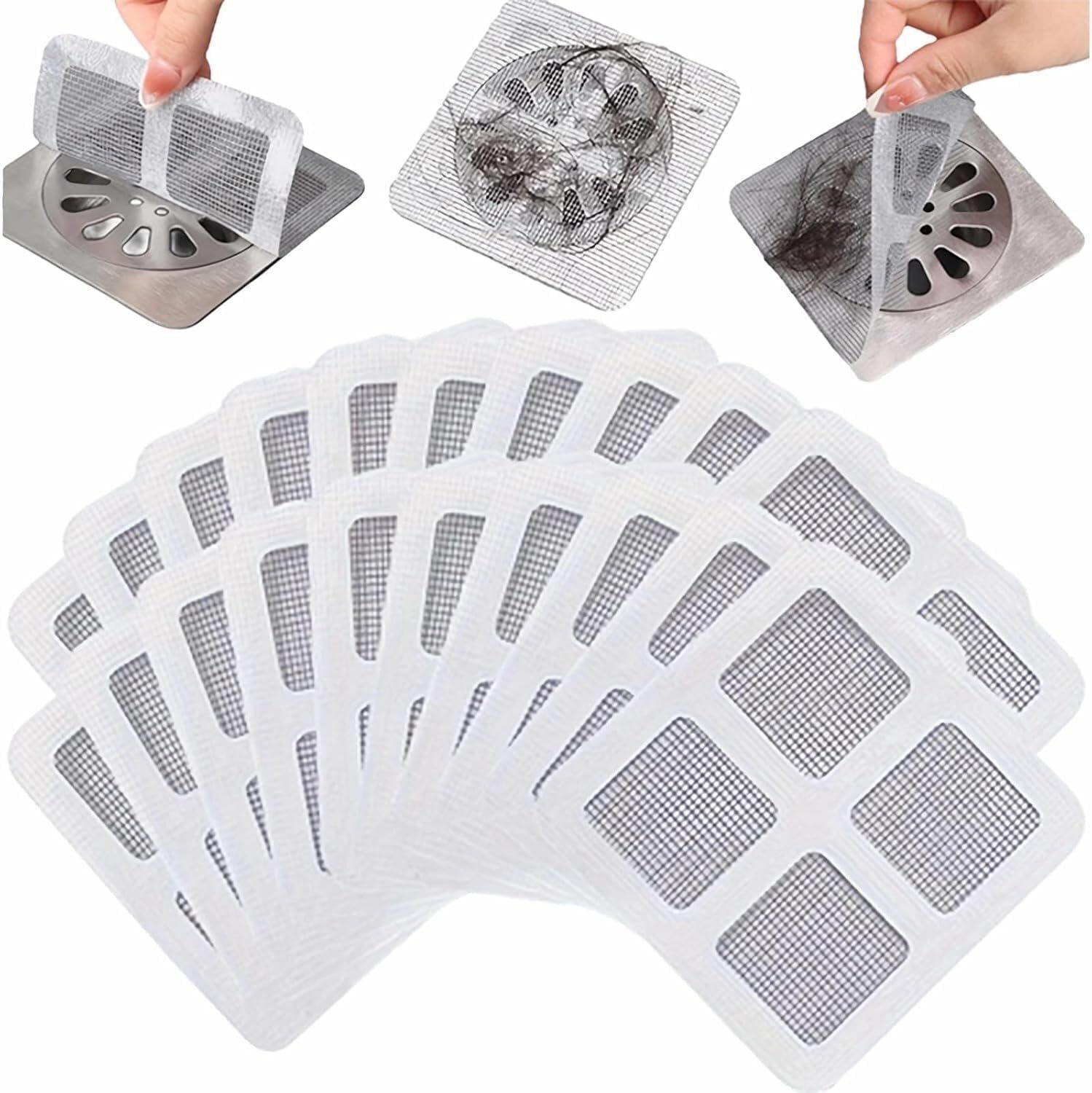 Bathroom Hair Catcher | Drain Catcher Waterproof Mesh Stickers for Hair Wash Basin