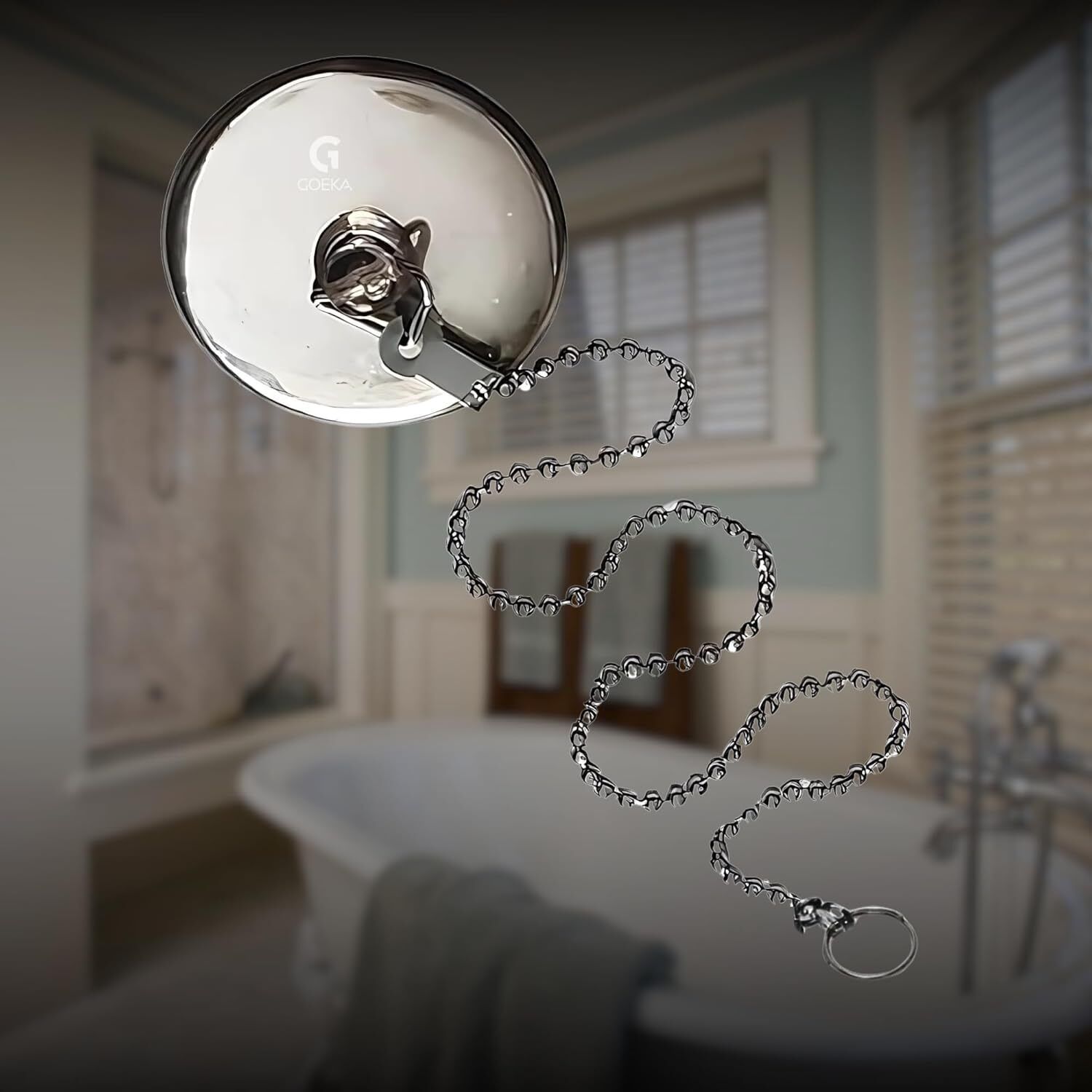 Bathtub Stainless Steel Push Down Strainer