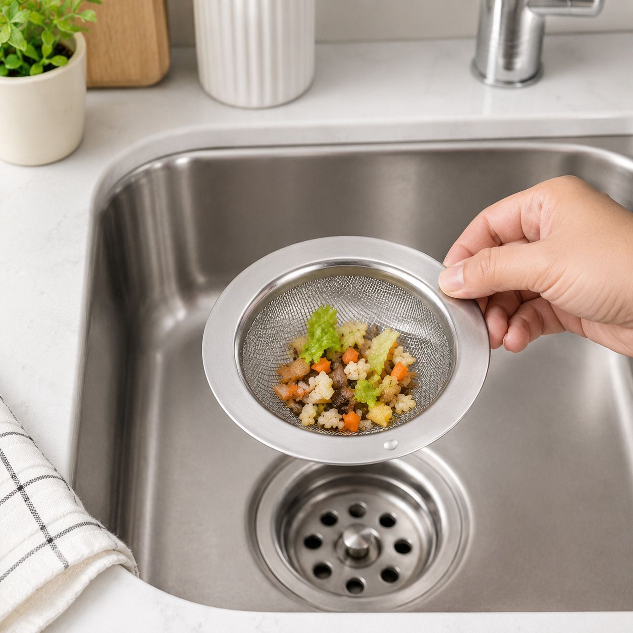 Basin Stainless Steel Pop-Up Strainer-image-9