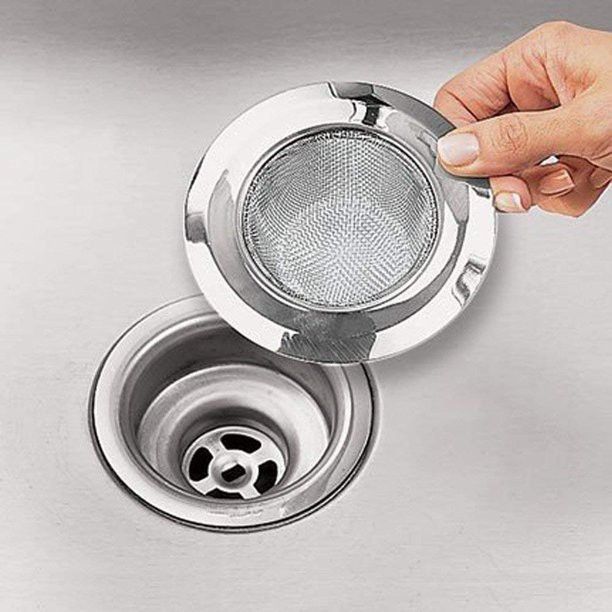 Kitchen Sink Stainless Steel Push Down Strainer