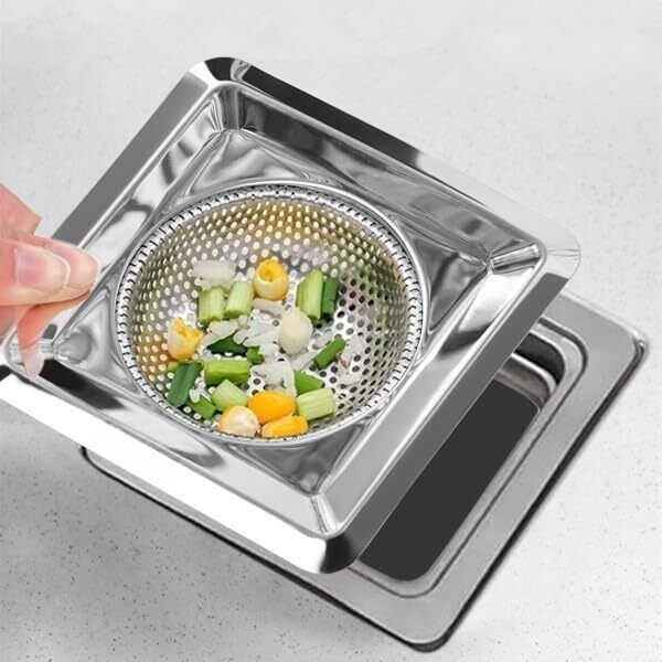 Kitchen Sink Stainless Steel Push Down Strainer-image-0