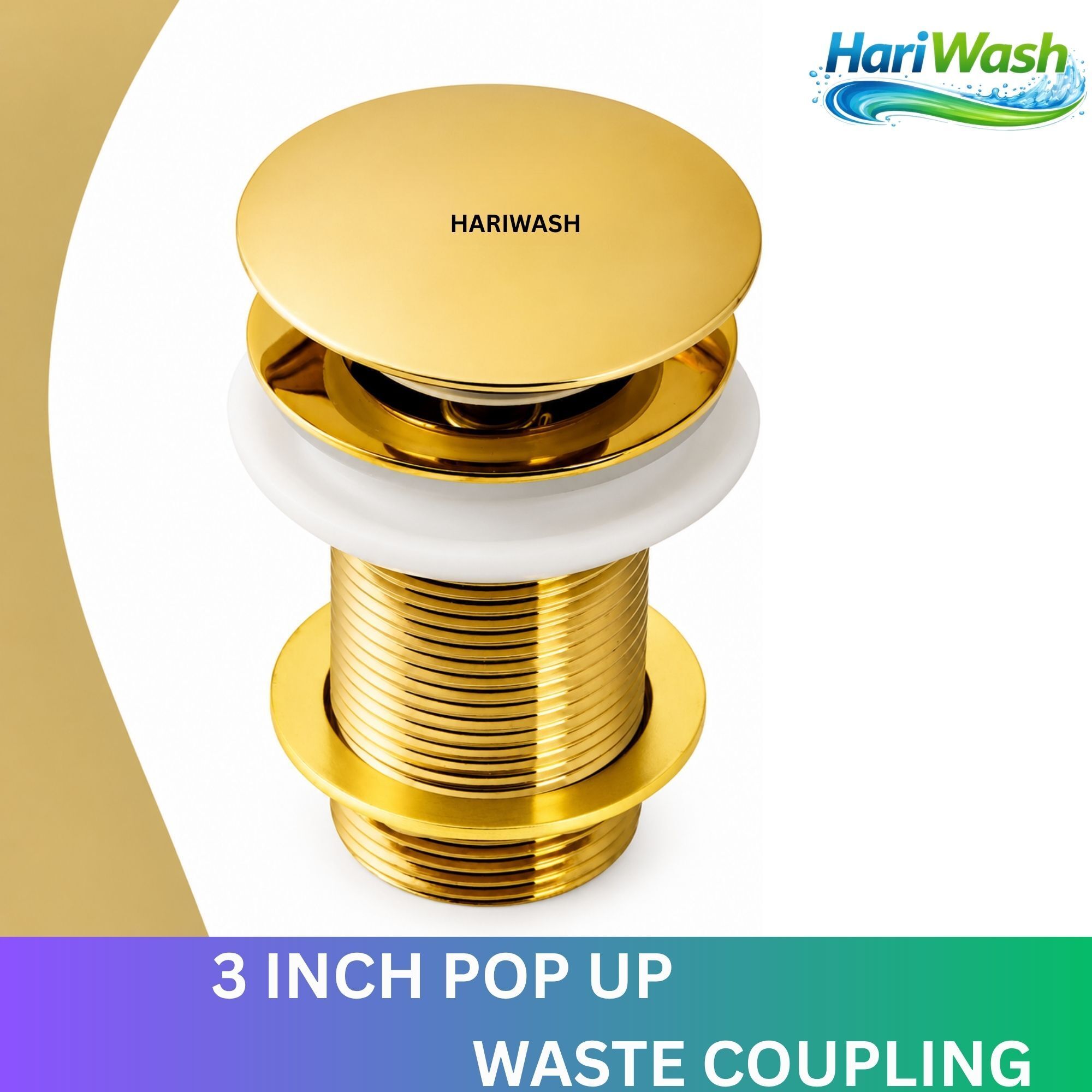 hariwash Basin Brass, Stainless Steel Push Down Strainer-picture-18