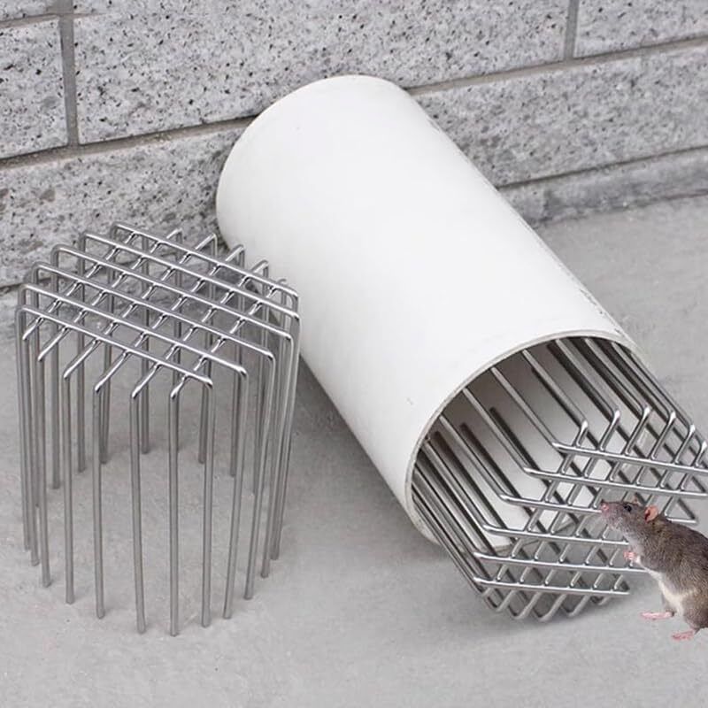 pinopza Drain Pipe Rat Blocker | Steel Anti Rat Drain Cover for 95-100mm Outlets Live Trap-picture-46