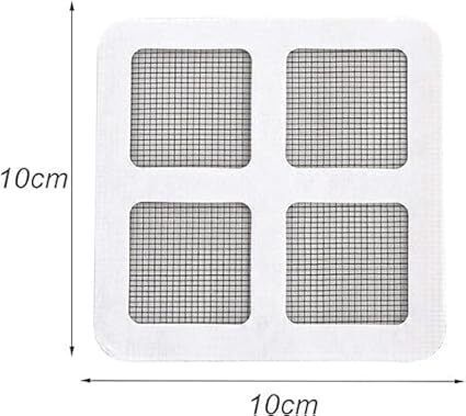 10 Pack (5 X 5) Disposable Shower Drain Hair Catcher Drain Covers Mesh Stickers Hair Wash Basin