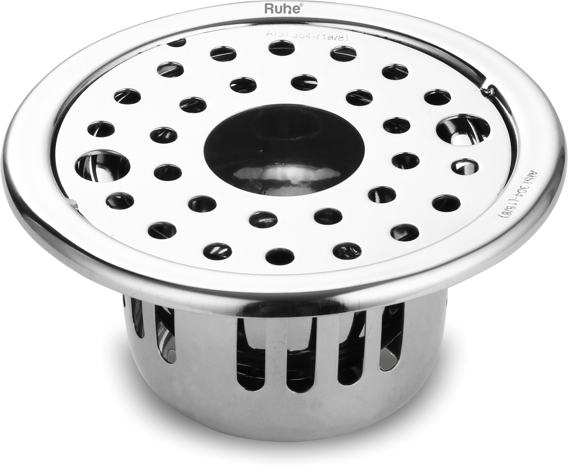 ruhe Floor Stainless Steel Push Down Strainer-picture-13
