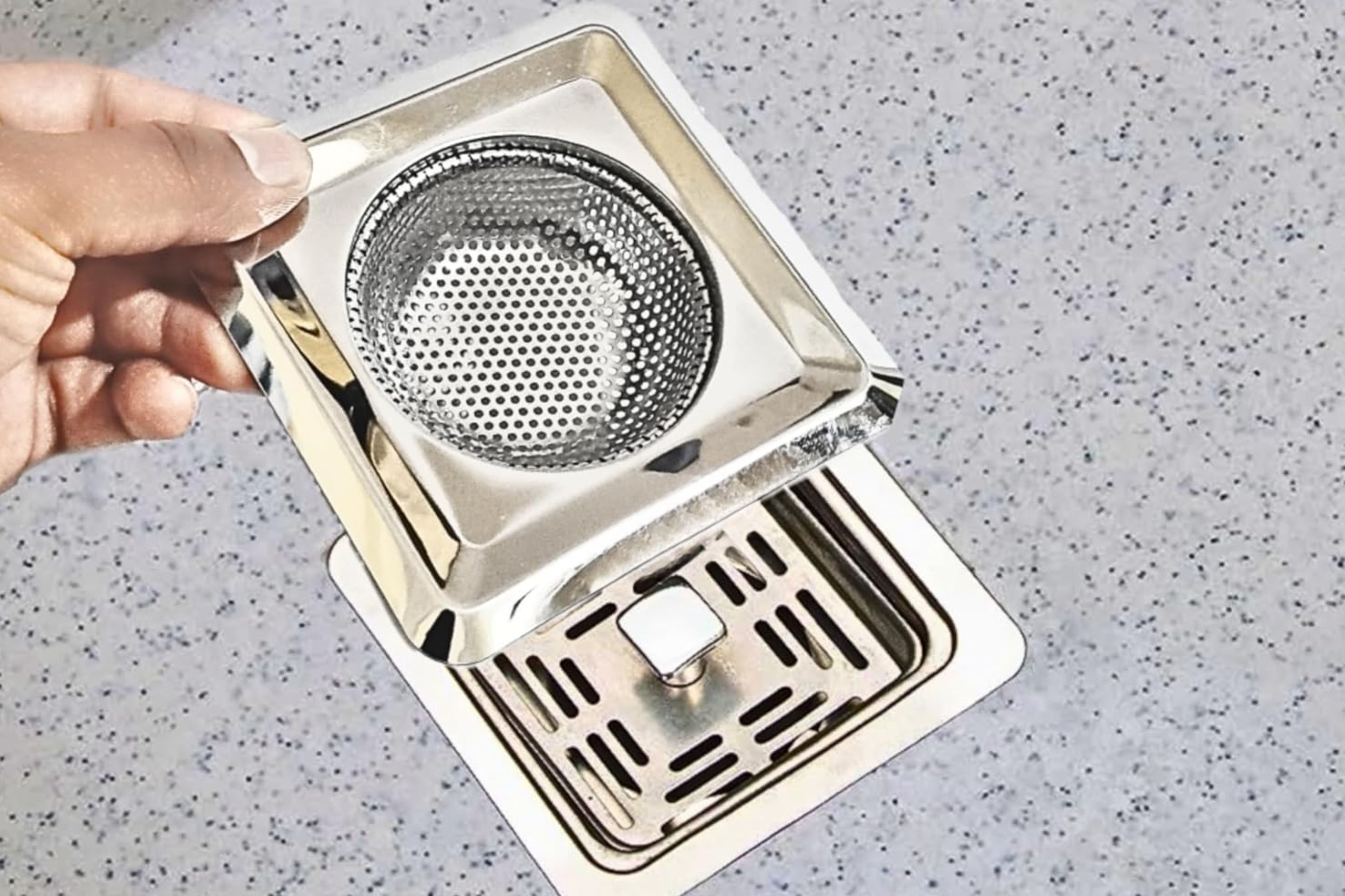 Basin Stainless Steel Push Down Strainer