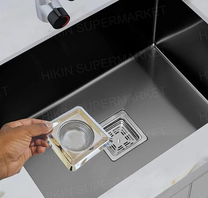 Kitchen Sink Stainless Steel Push Down Strainer