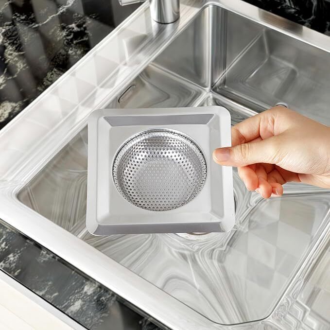 Kitchen Sink Stainless Steel Push Down Strainer-image-45