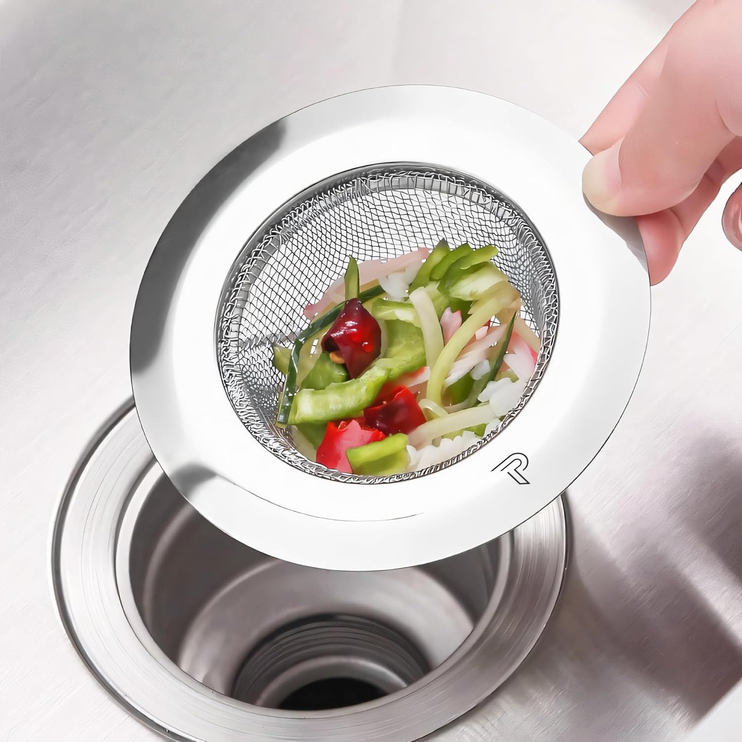 Kitchen Sink Stainless Steel Push Down Strainer-image-39