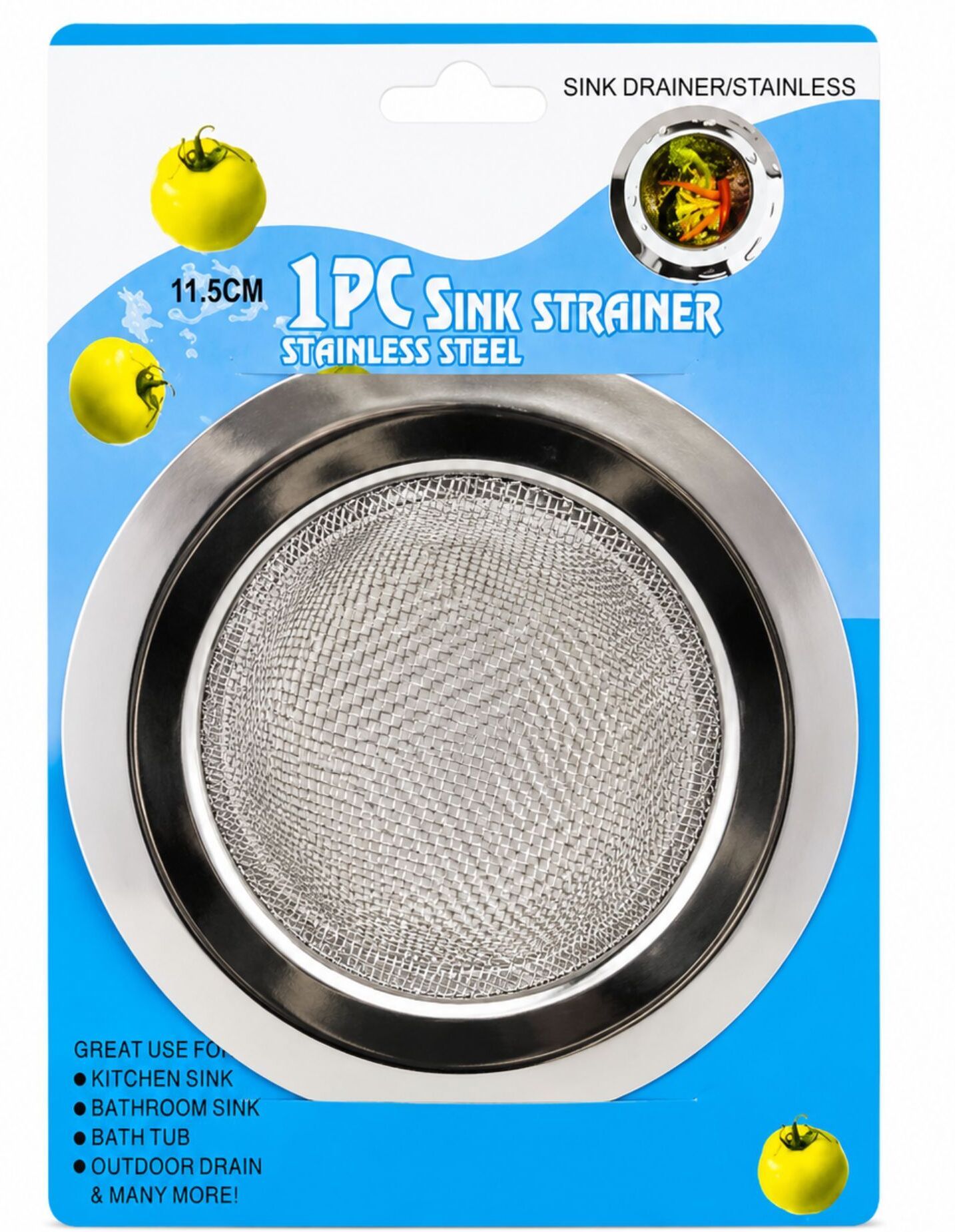 zeecarts Kitchen Sink, Bathroom Sink, Bathtub, Floor, Basin Stainless Steel Pop-Up Strainer-picture-47