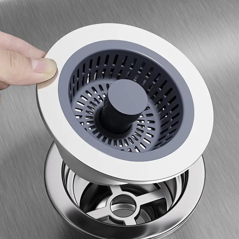 ignitionbright Kitchen Sink Stainless Steel, Plastic Pop-Up Strainer-picture-47