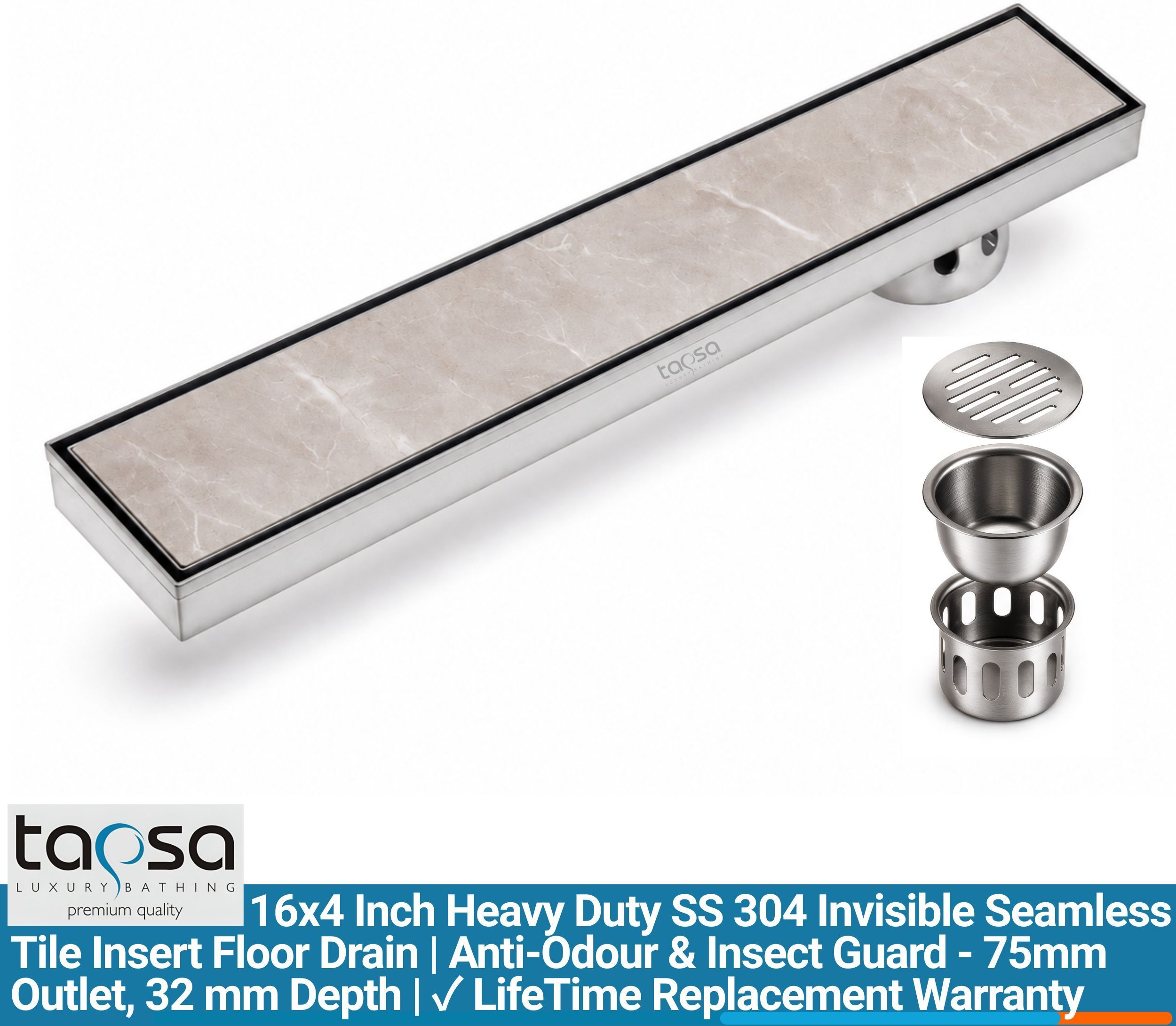 tapsa Floor Stainless Steel Push Down Strainer-picture-12