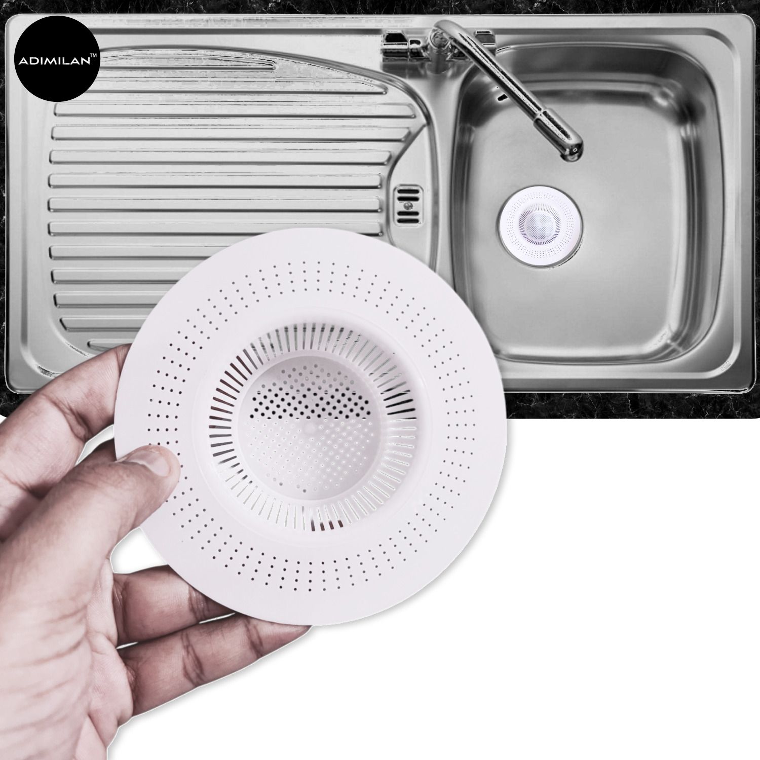 Kitchen Sink Plastic Push Down Strainer-image-9