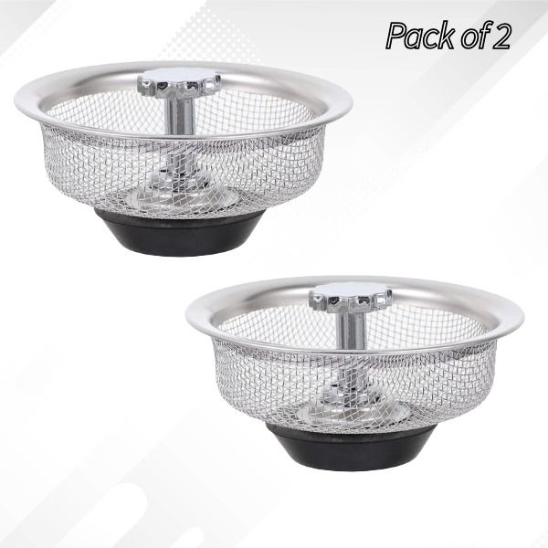 Kitchen Sink Stainless Steel Push Down Strainer-image-41