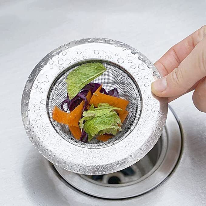 Kitchen Sink Stainless Steel Push Down Strainer