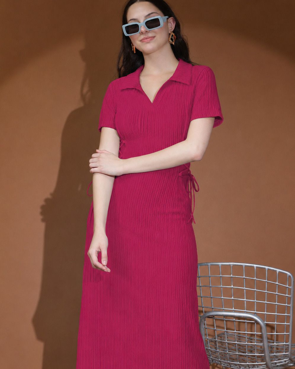 Women A-line Red Maxi/Full Length Dress-image-49