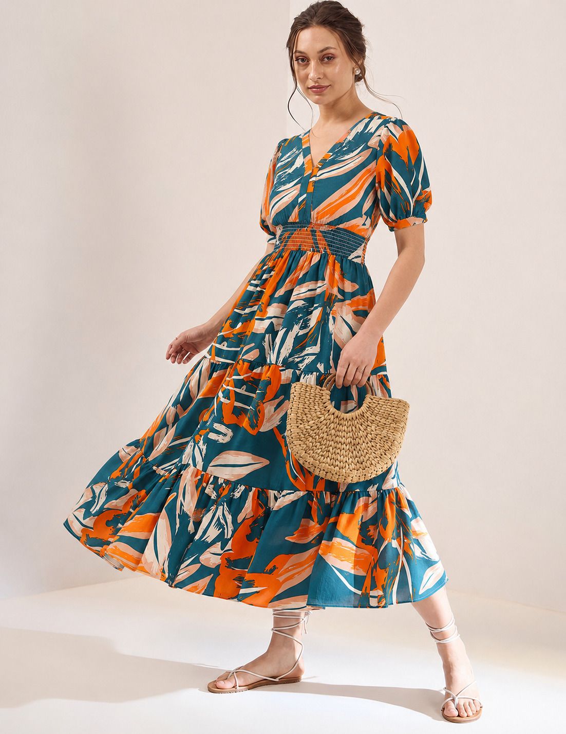 deklook Women Fit and Flare Green Midi/Calf Length Dress-picture-24