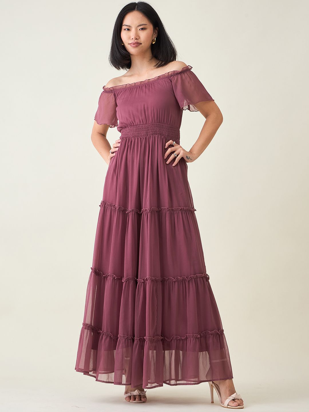 aayu Women Maxi Purple Full Length Dress-picture-12
