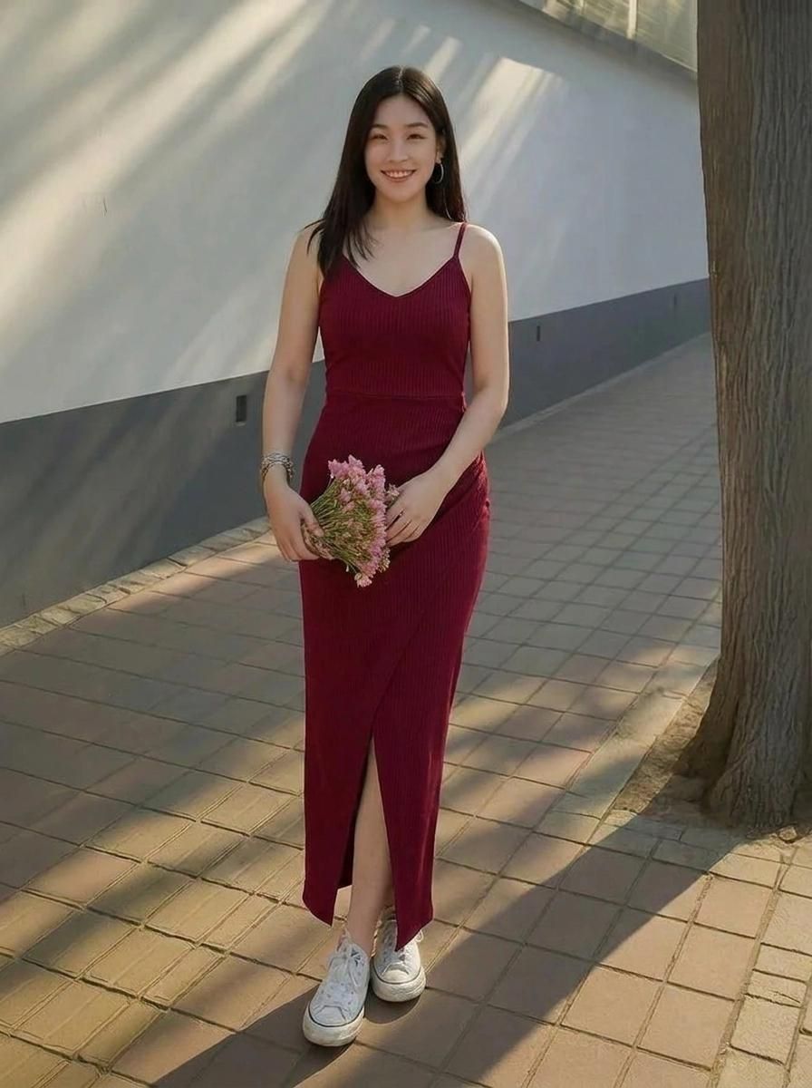 Women Bodycon Maroon Maxi/Full Length Dress-image-29