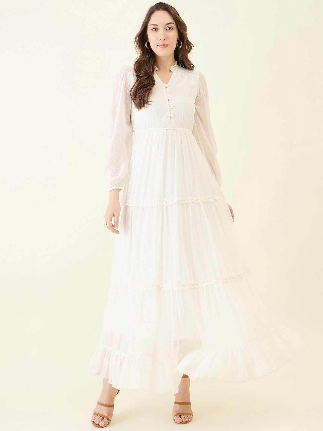 Women Layered Multicolor Maxi/Full Length Dress-image-12