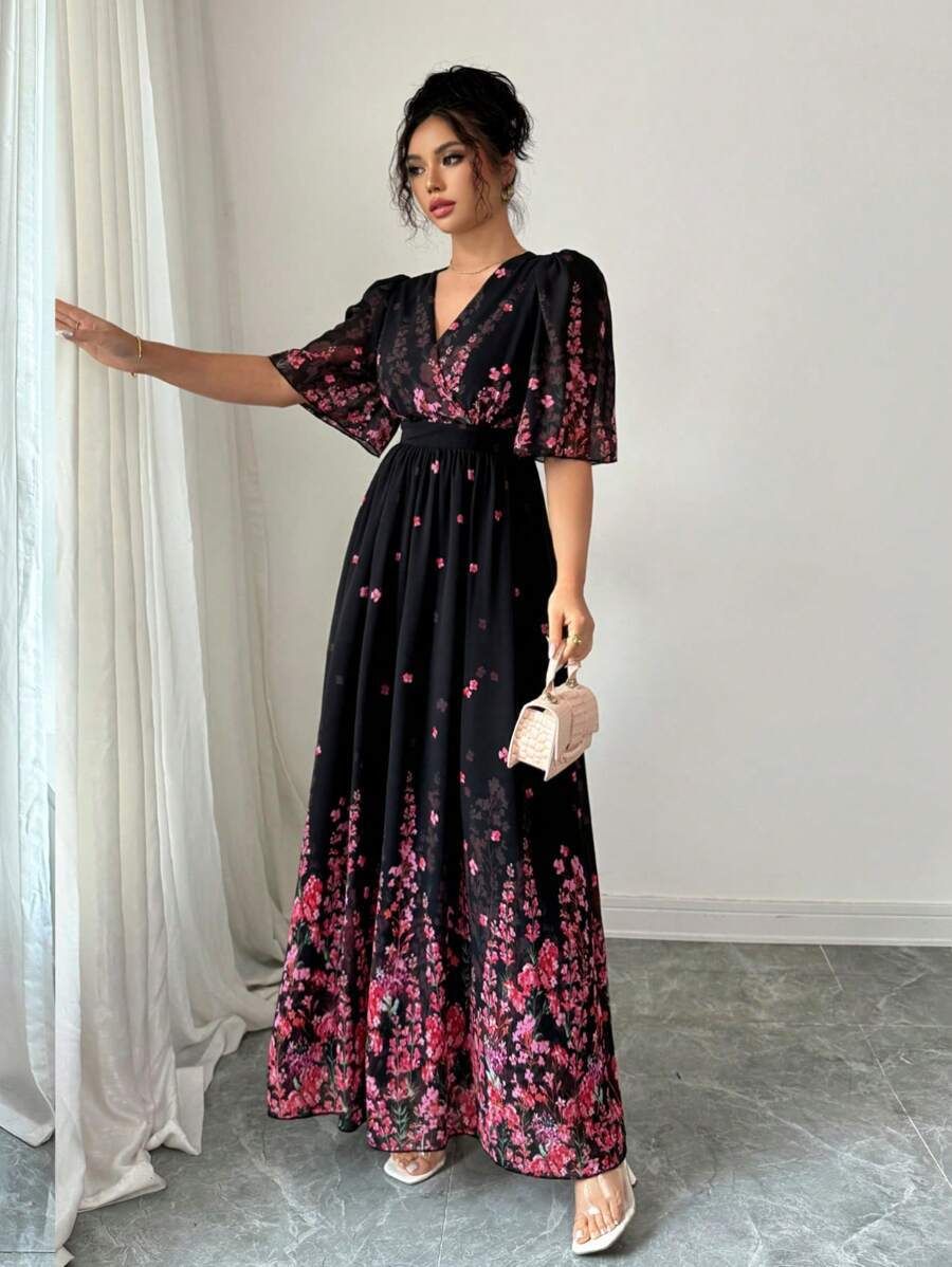 Women Maxi Black Full Length Dress-image-31