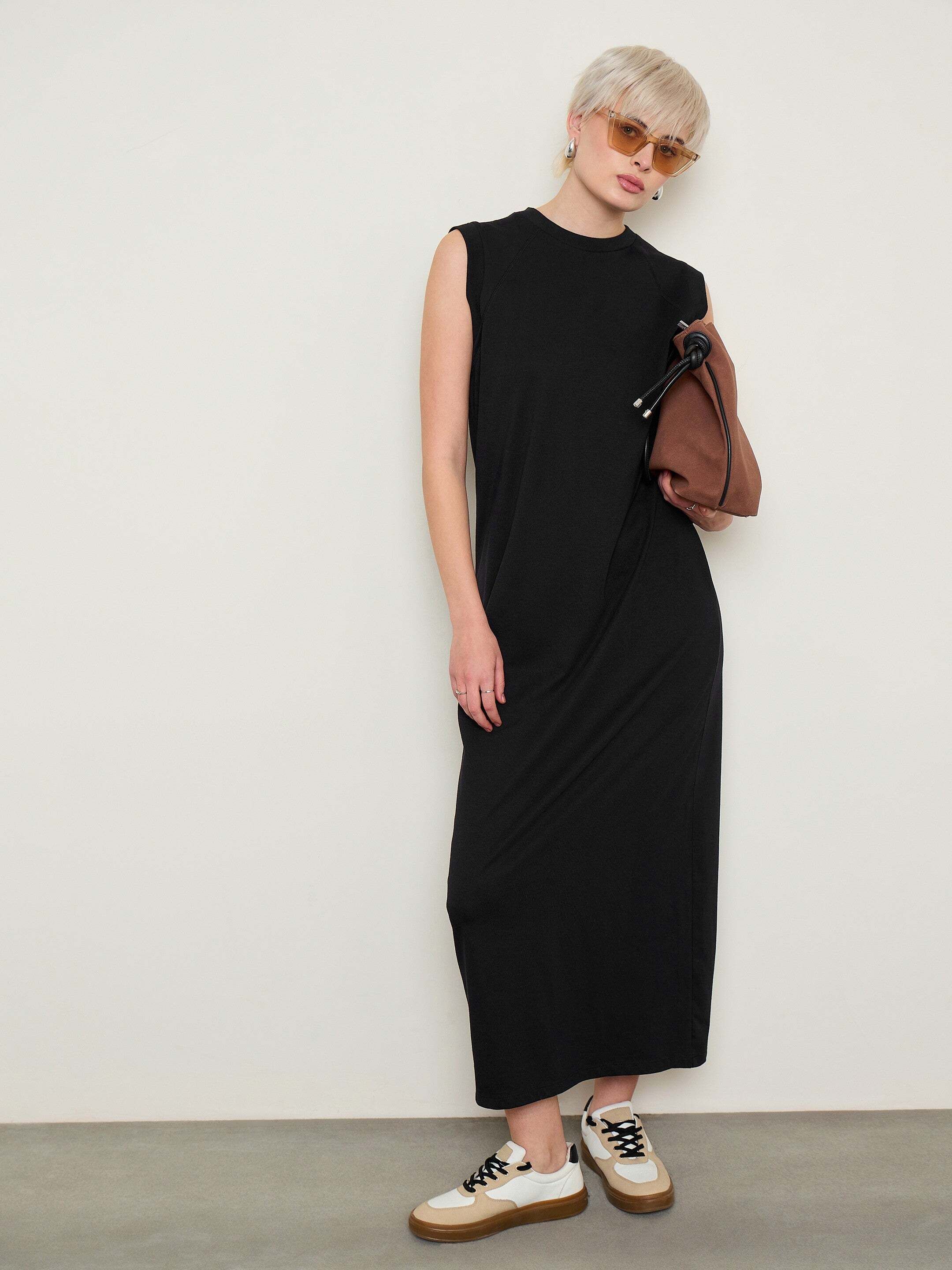 sassafras Women T Shirt Black Maxi/Full Length Dress-picture-29