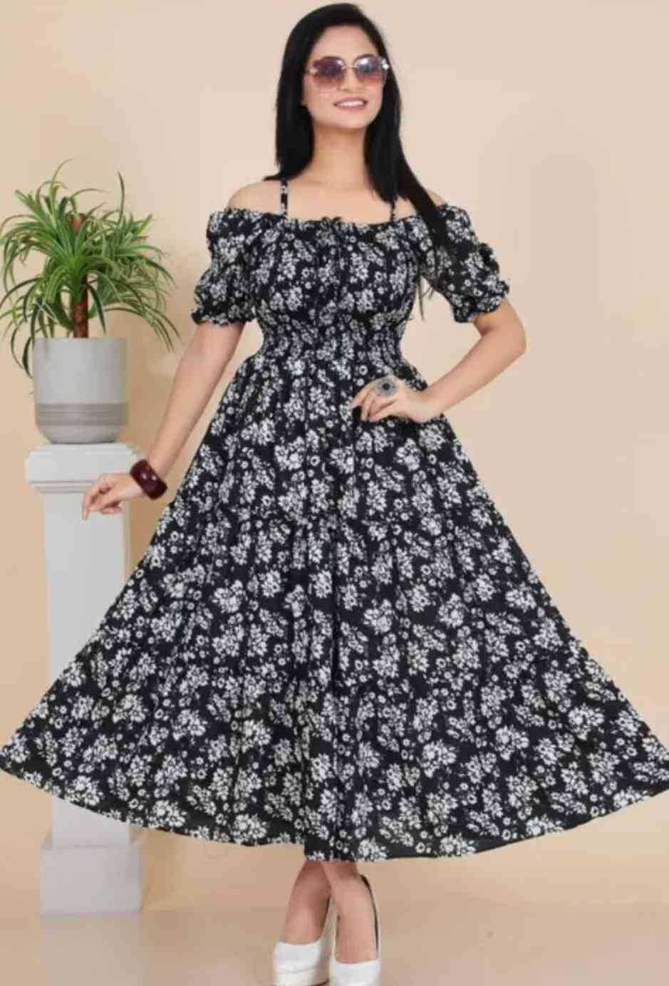 Women Gown Black Maxi/Full Length Dress-image-32