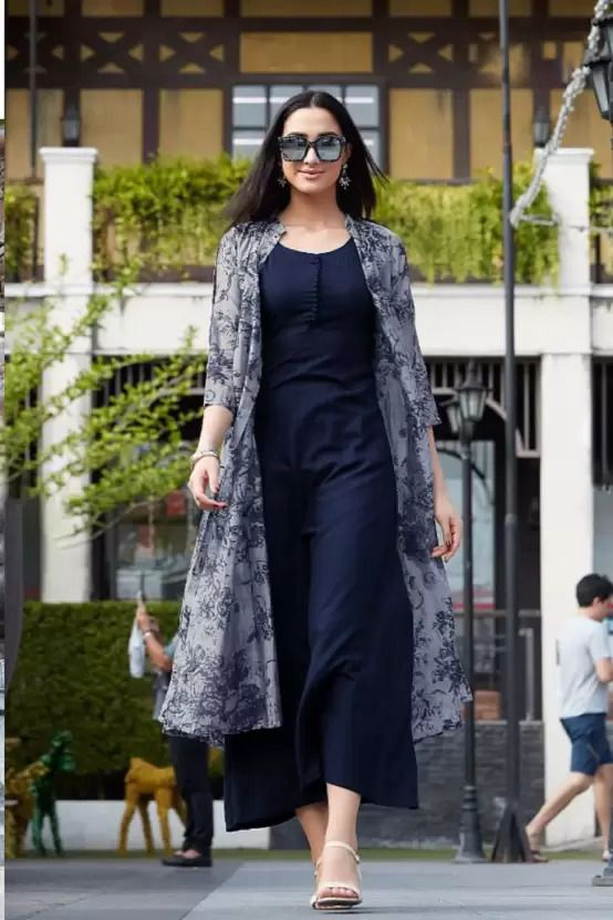 Women A-line Blue Maxi/Full Length Dress-image-40
