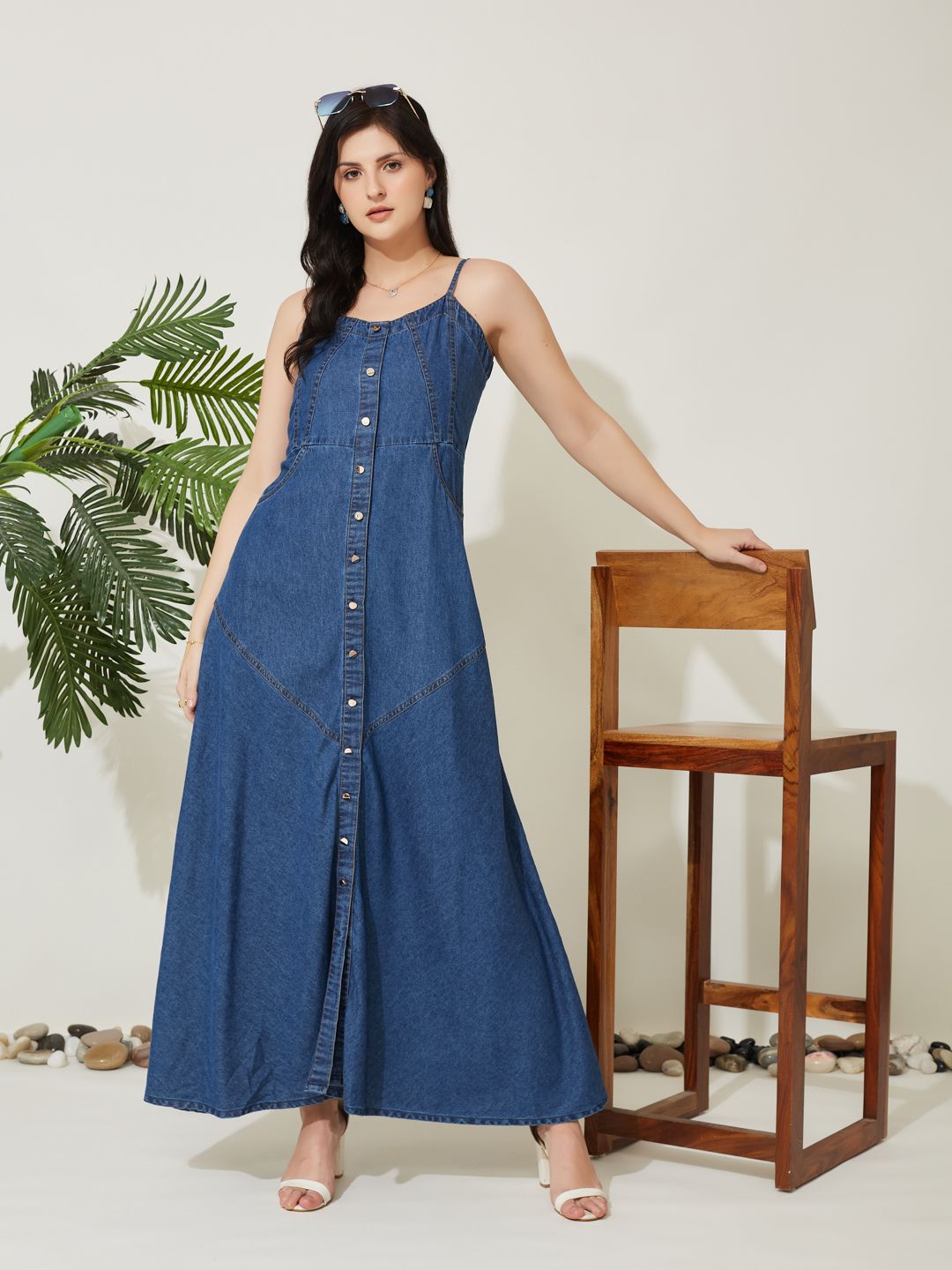 j turritopsis Women A-line Blue Maxi/Full Length Dress-picture-25
