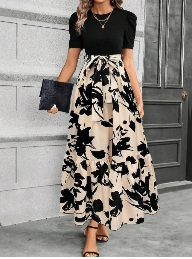 Women Fit and Flare Beige Maxi/Full Length Dress