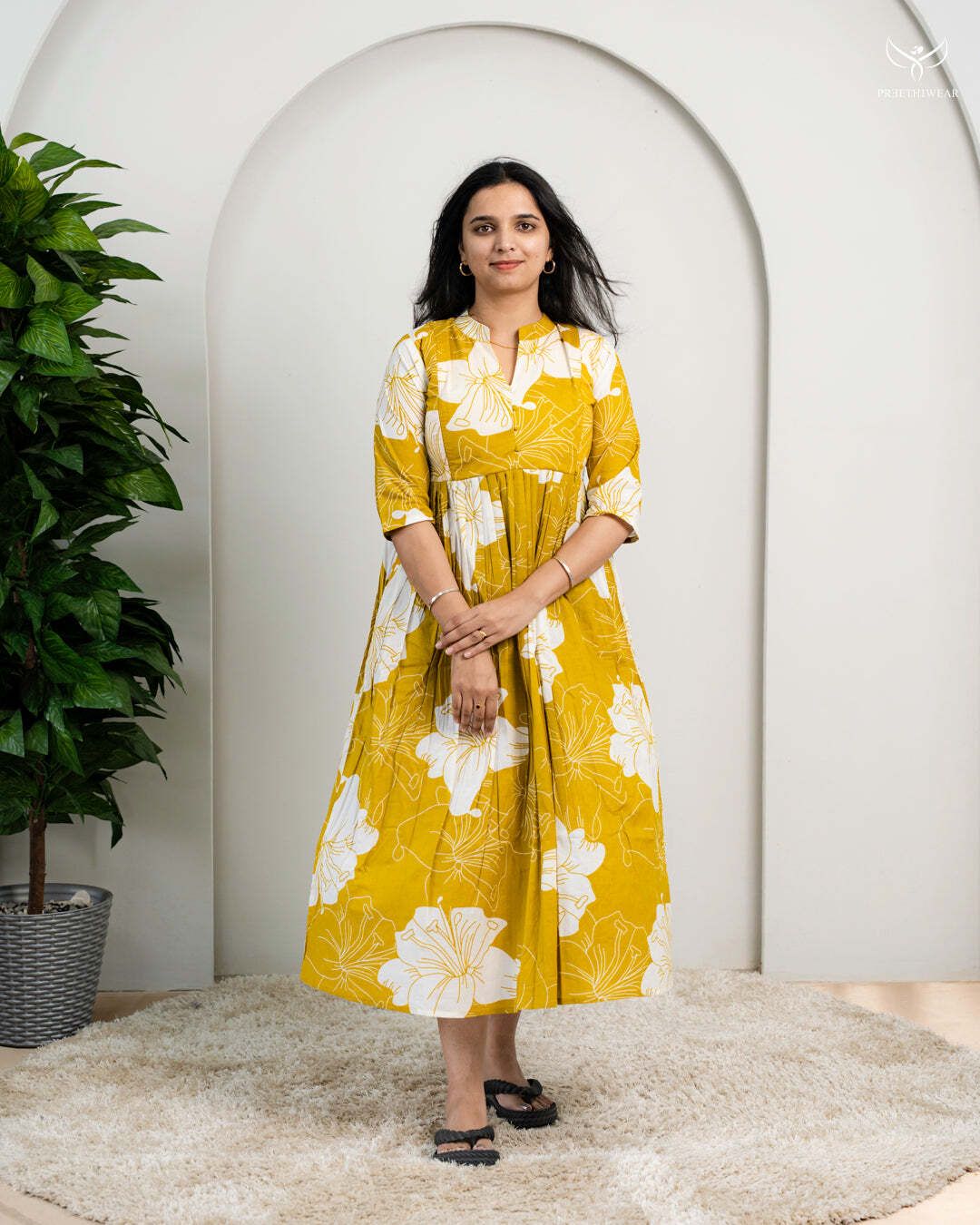 Women Floral Print Viscose Rayon Anarkali Kurta-image-22