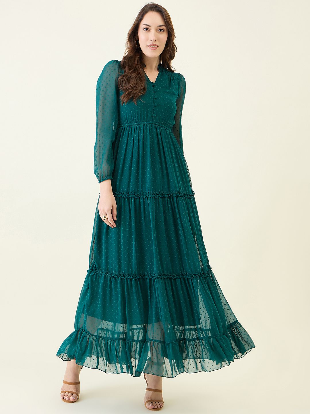 aayu Women Layered Multicolor Maxi/Full Length Dress-picture-15