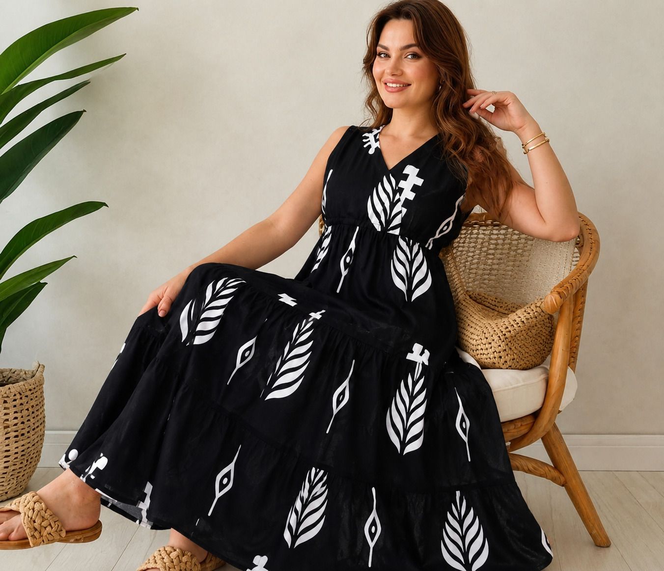 Women A-line Black Midi/Calf Length Dress-image-21