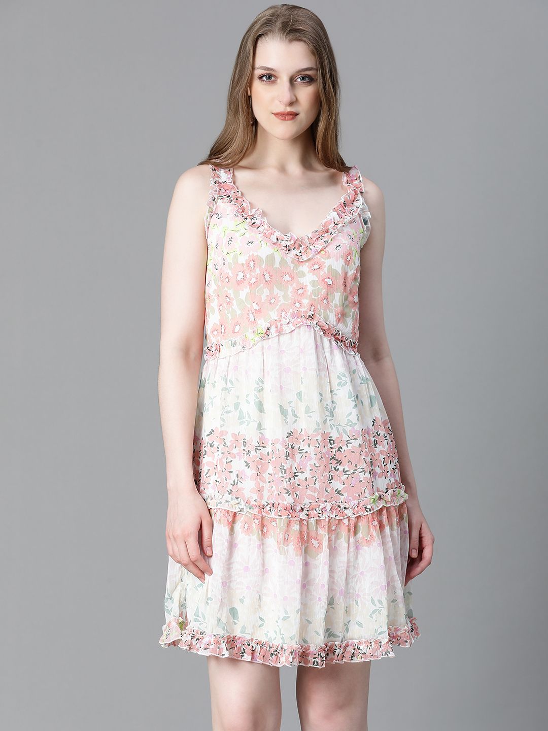 oxolloxo Women A-line Multicolor Above Knee/Mid Thigh Length Dress-picture-26