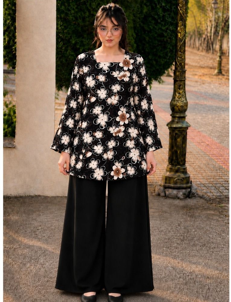 Women Shift Black Knee Length Dress-image-4