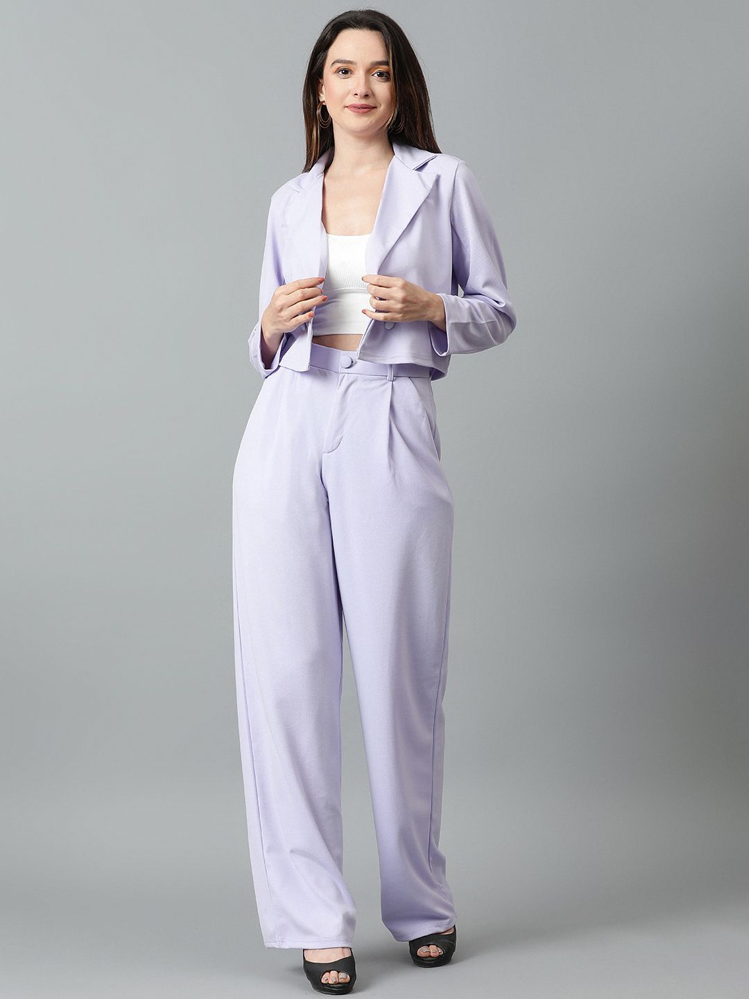 Women Blazer Solid Suit