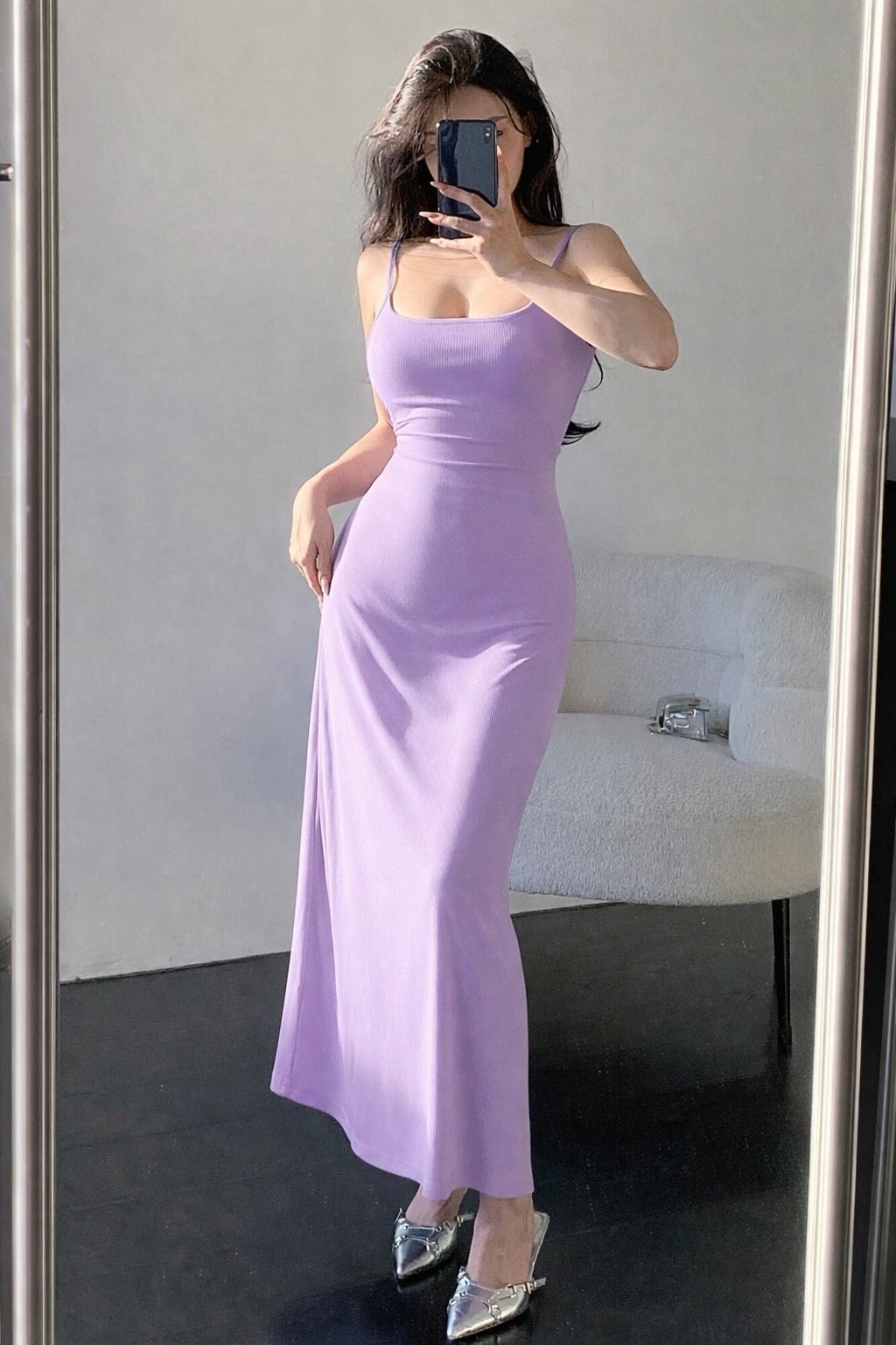 fabverse Women Bodycon Purple Maxi/Full Length Dress-picture-33