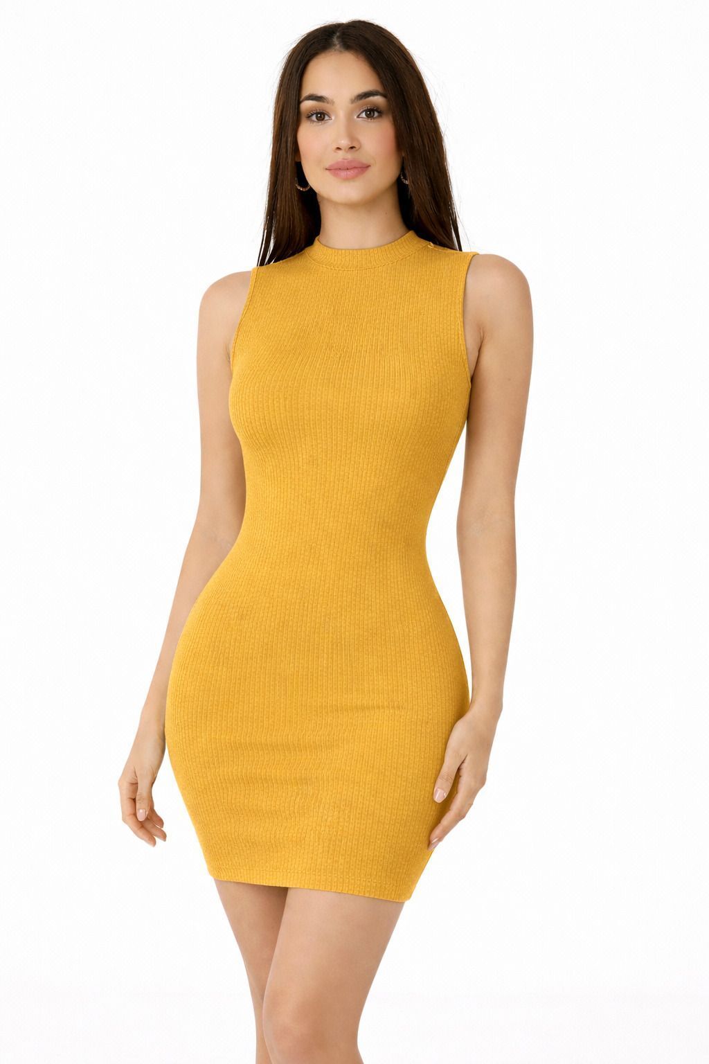 houseofcommon Women Bodycon Yellow Above Knee/Mid Thigh Length Dress-picture-47