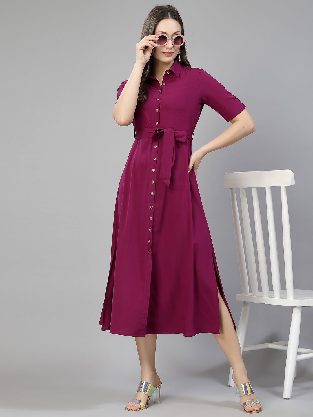 aayu Women Shirt Multicolor Midi/Calf Length Dress-picture-10