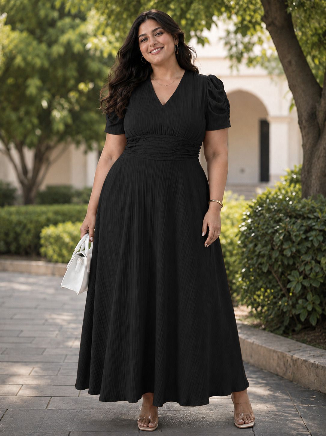 tromko Women A-line Black Maxi/Full Length Dress-picture-34