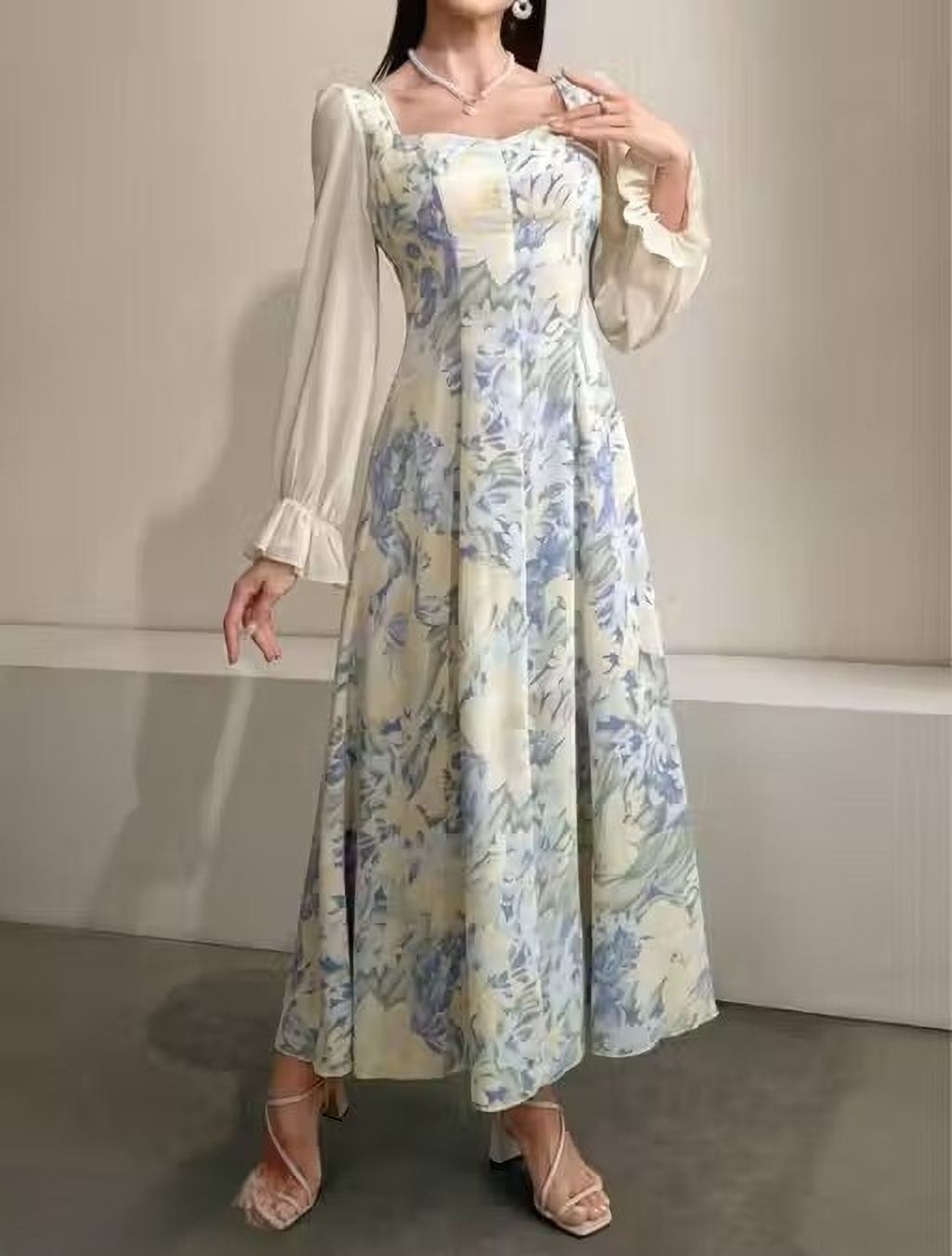 hook i Women Fit and Flare Multicolor Maxi/Full Length Dress-picture-23