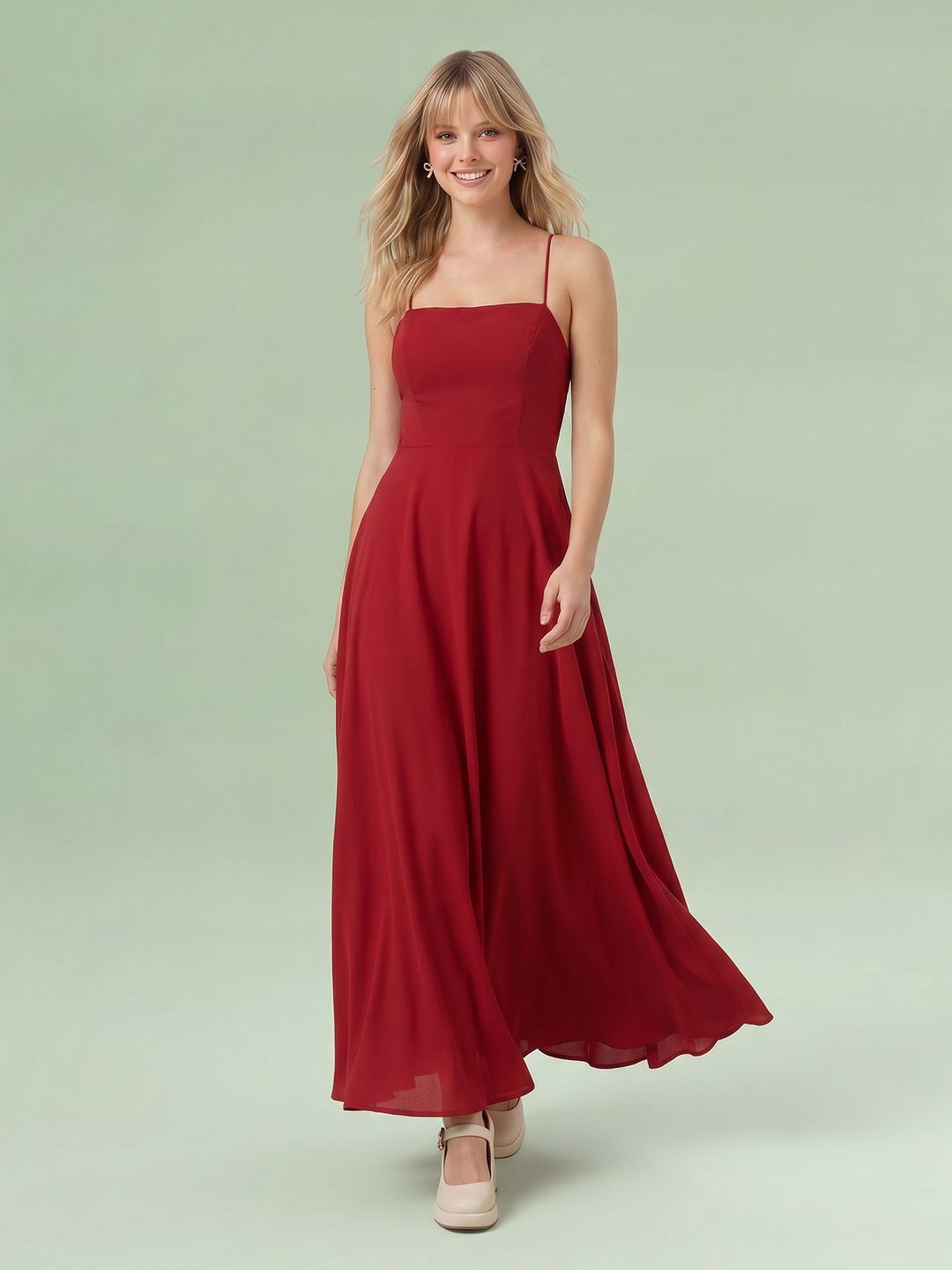dressberry Women Maxi Red Full Length Dress-picture-18