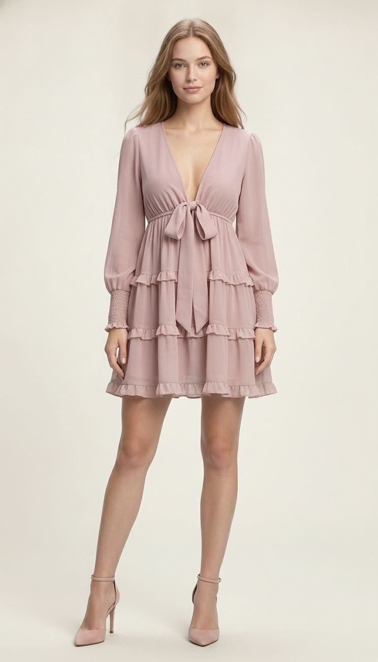 Women Fit and Flare Pink Midi/Calf Length Dress-image-49