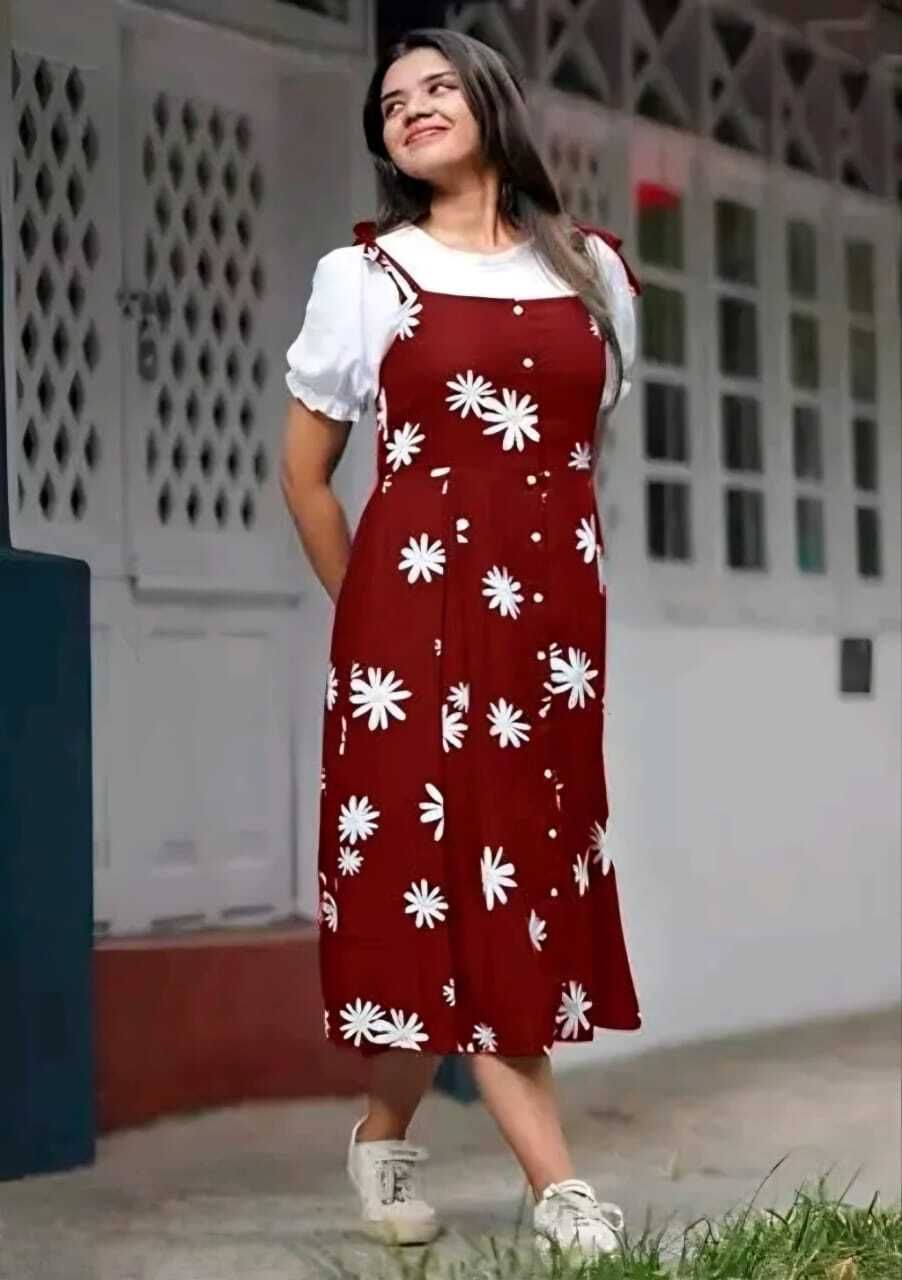 ankita tex Women Maroon Dungaree-picture-38
