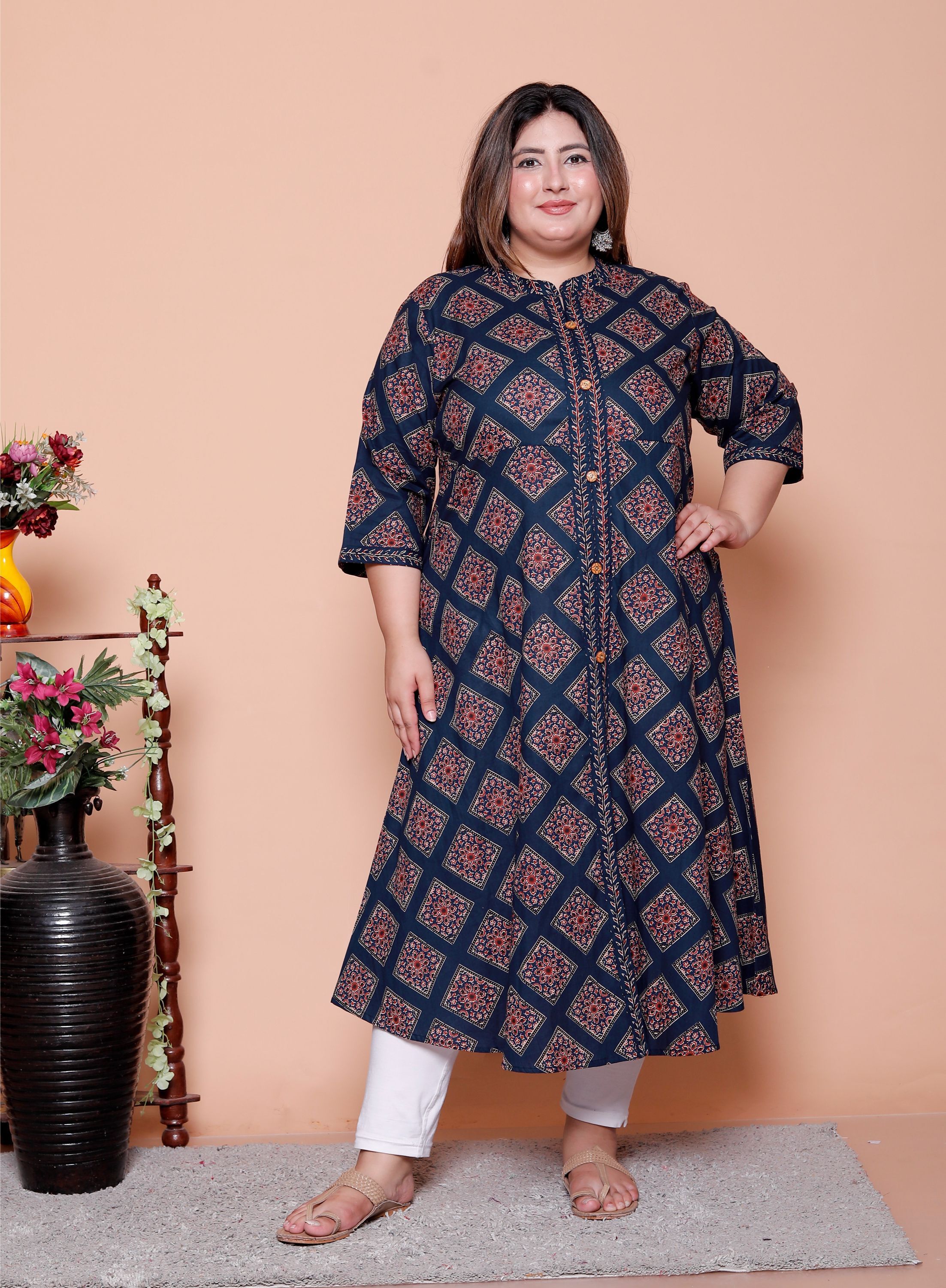Women A-line Blue Maxi/Full Length Dress-image-28