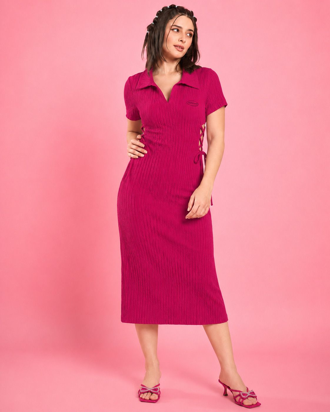 deklook Women Fit and Flare Red Maxi/Full Length Dress-picture-34