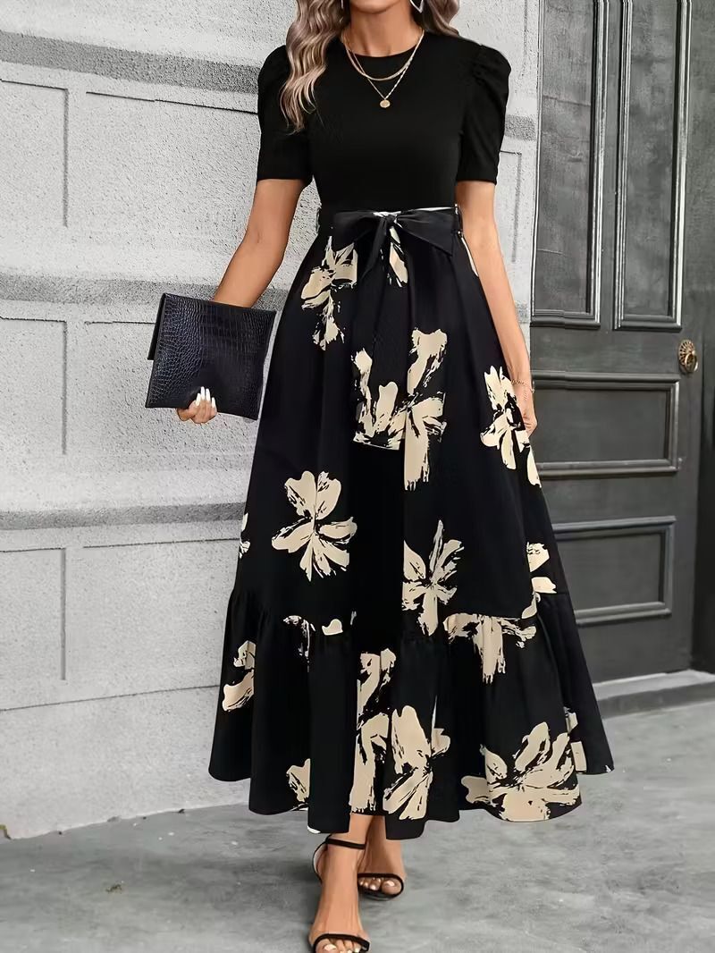 Women Fit and Flare Beige Ankle Length Dress-image-31