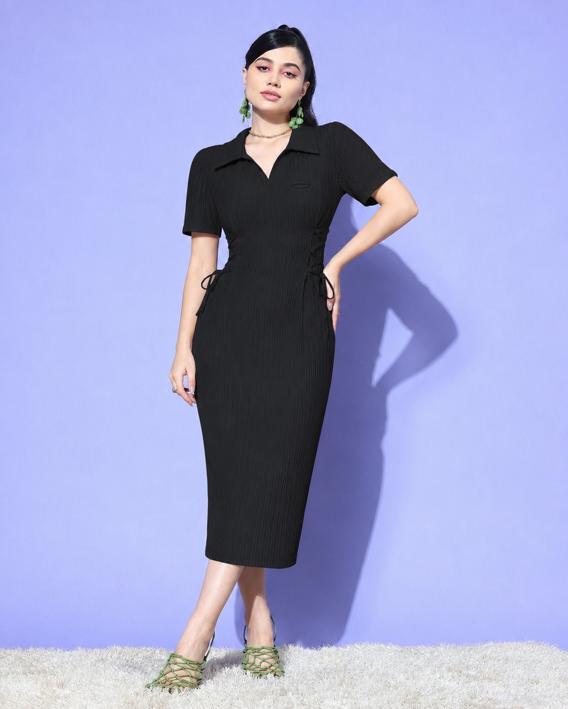deklook Women Fit and Flare Black Maxi/Full Length Dress-picture-46