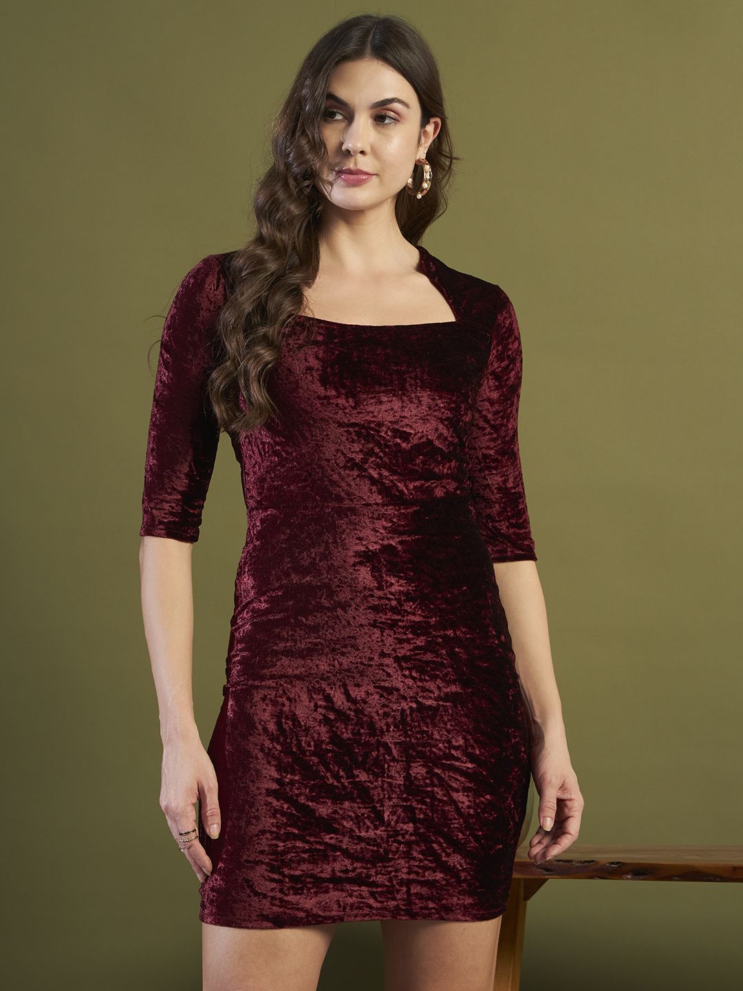 vaararo Women Bodycon Red Mini/Short Dress-picture-33